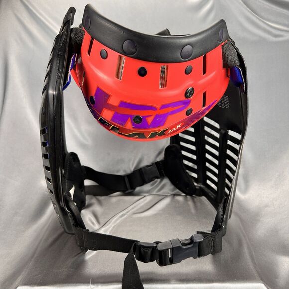 Vintage 90s HRP Flak Jak III Motocross Supercross Chest Protector Jr. Roost Neon - Picture 11 of 16